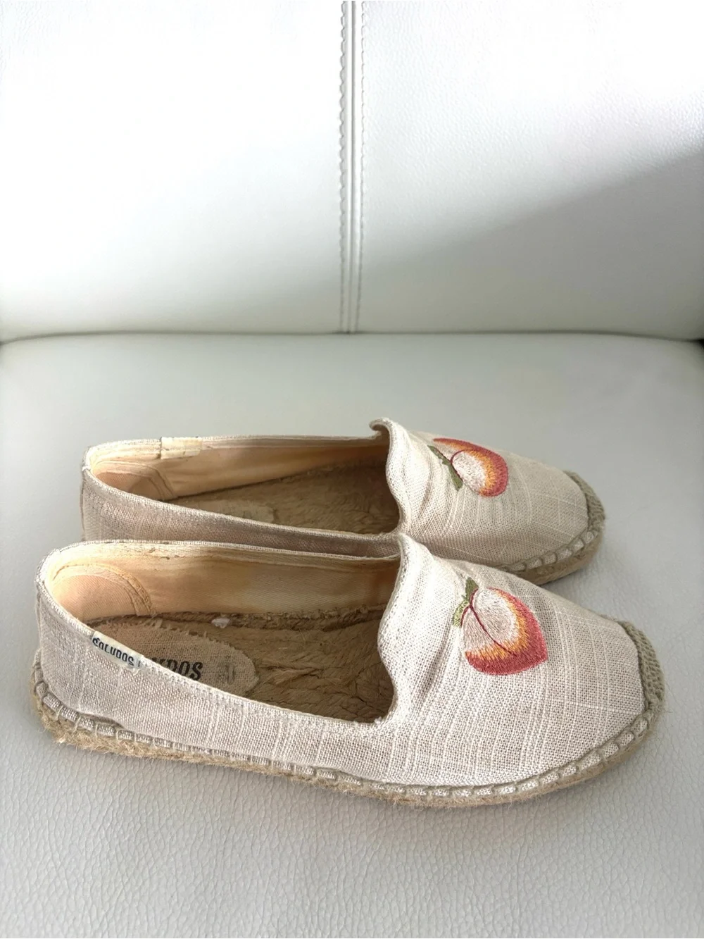 Soludos Peach Bum Slipper Espadrille Platform Slip Ons Size 7.5